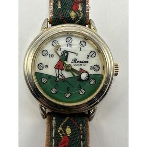 Ronica Ladies Golf Watch New Battery 25MM 6.5" Leather Band Q